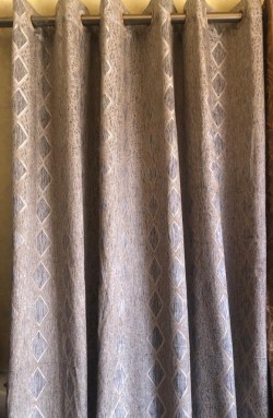 Nude Colored well designed cotton curtain