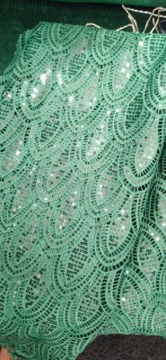 GREEN WEAVED SEQUENCE LACE KJ05