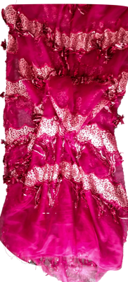 Burgundy colored Eyelash Lace fabric