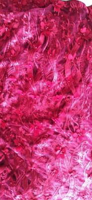 Wine Petal Lace Fabric